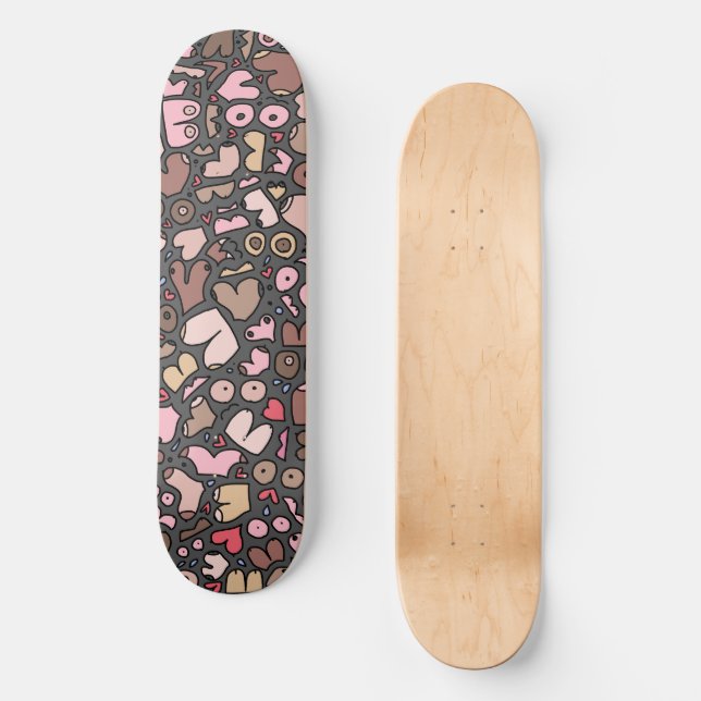 Name neutral breast pattern skateboard (Front)