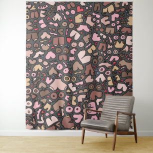 Name neutral breast pattern tapestry