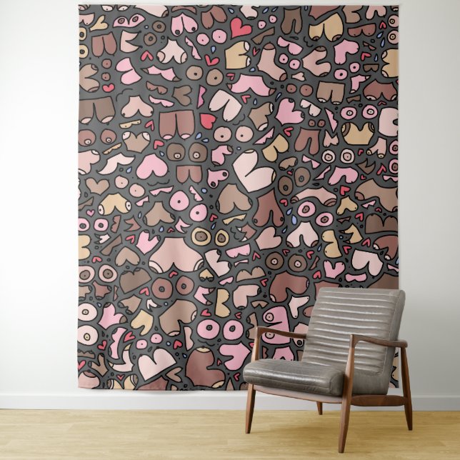 Name neutral breast pattern tapestry (In Situ)