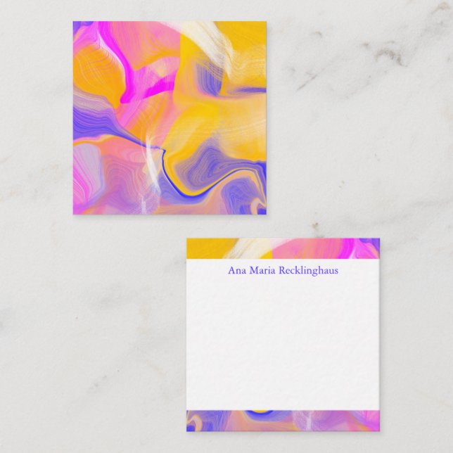 Name Note colorful  Card (Front/Back)