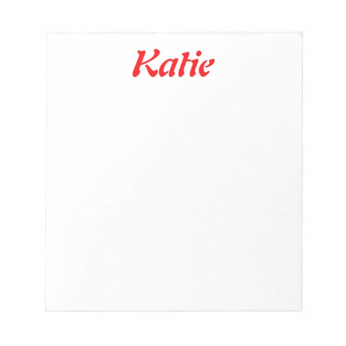 Name Note Pad