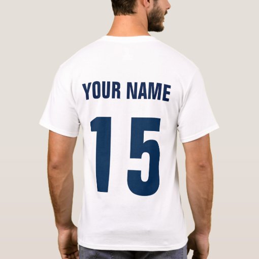 Name & Number Back Print Baseball Catcher T Shirt | Zazzle