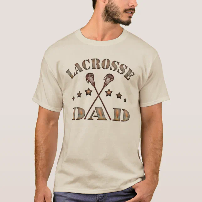 Name & Number Back Print Lacrosse Dad TShirt Zazzle