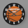 Name Number Basketball Round Clock