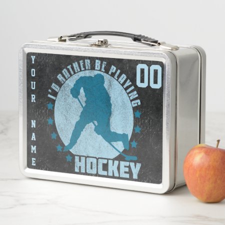 Name & Number Custom Ice Hockey Lunch Box