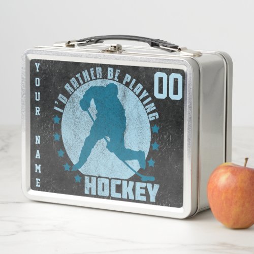Name  Number Custom Ice Hockey Lunch Box