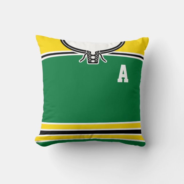 Name & Number Customizable Hockey Jersey Pillow (Front)