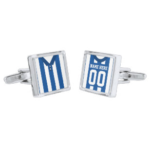 Name & Number Football Soccer Jersey Cuff Links