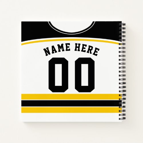 Name  Number Hockey Jersey Notebook Template