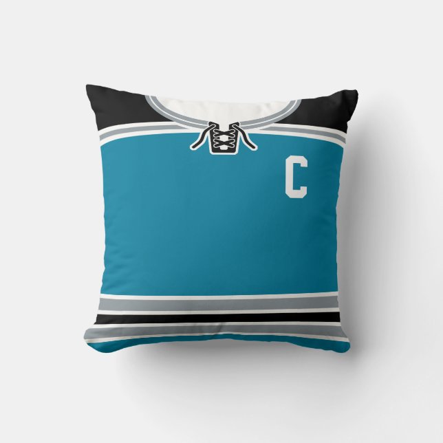 Name & Number Hockey Jersey Template Custom Pillow (Front)