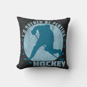 Name & Number Hockey Player Pillow