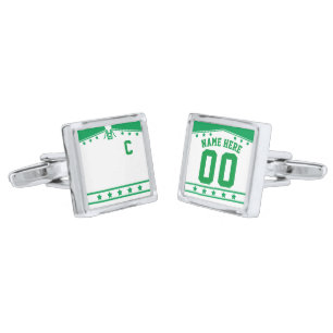 Name & Number Ice Hockey Jersey Cuff Links