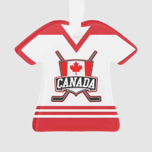 Name  Number Jersey Canada Logo Ornament