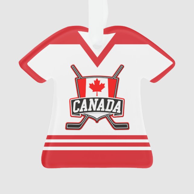 Name & Number Jersey Canada Logo Ornament (Front)