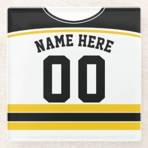 Name & Number Jersey Coaster, Ice Hockey Glass Coaster