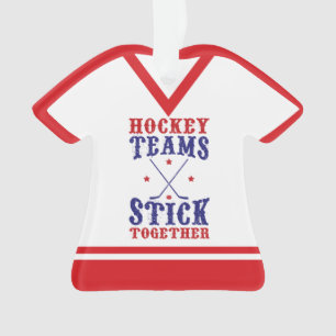 Name & Number Jersey Hockey Teams Ornament