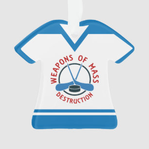 Name & Number Jersey Hockey Weapons Ornament