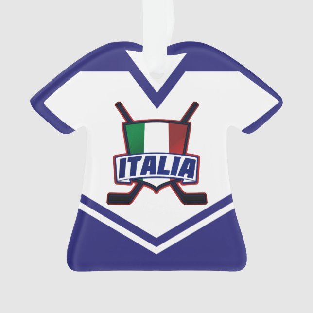 Name & Number Jersey Italy Logo Ornament (Front)