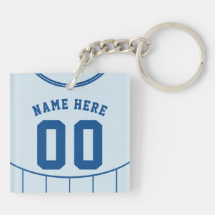 Name & Number Jersey Keyring, Soccer, Football Keychain