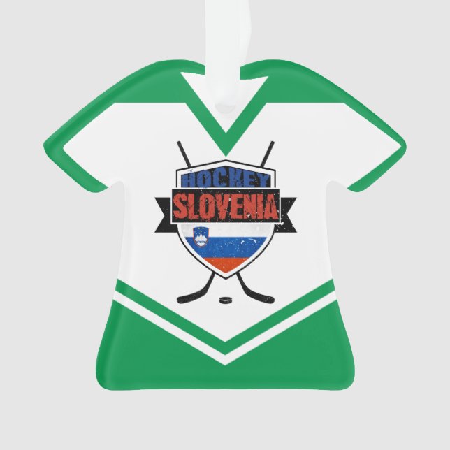 Name & Number Jersey Slovenia Logo Ornament (Front)