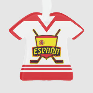Name & Number Jersey Spain Holiday Ornament