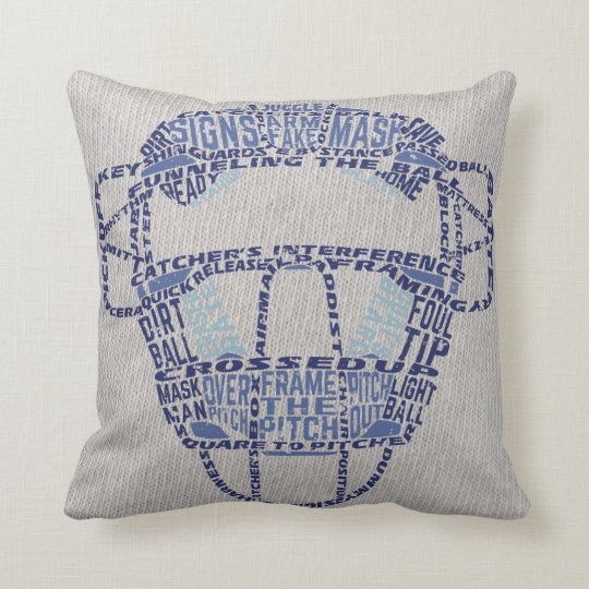 Personalized Baseball Throw Pillows JERSEY NUMBER