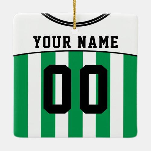 Name  Number Soccer Football Jersey Template Ceramic Ornament