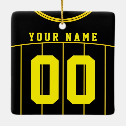 Name  Number Soccer Football Jersey Template Ceramic Ornament