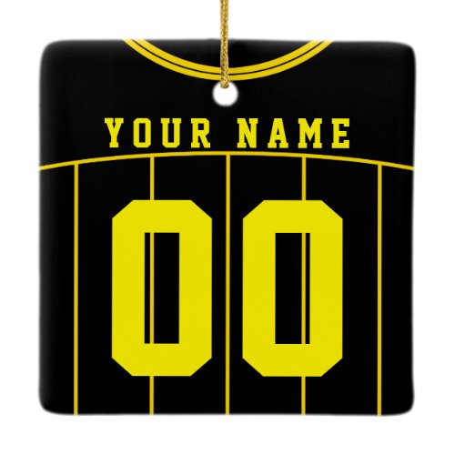 Name &amp; Number Soccer Football Jersey Template Ceramic Ornament