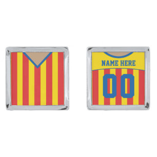 Name & Number Soccer Jersey Cuff Links