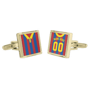 Name & Number Soccer Jersey Cuff Links