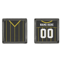 Name & Number Soccer Jersey Cuff Links