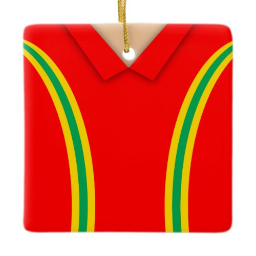 Name &amp; Number Vintage Soccer Jersey Ceramic Ornament