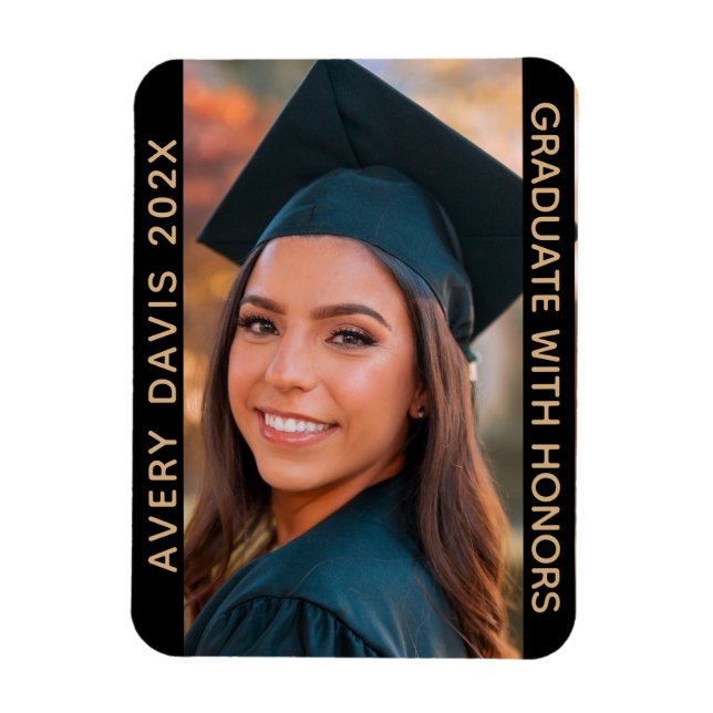 Name of Graduate Photo Year With Honors Degree Magnet (Vertical)