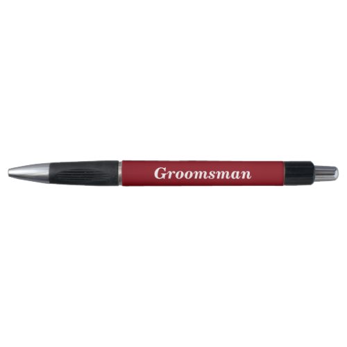 Name of Groomsman and Date Rubber Grip Pen