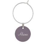 Name Old Lavender Classy Color Matching Wine Charm at Zazzle
