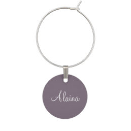 Name Old Lavender Classy Color Matching Wine Charm