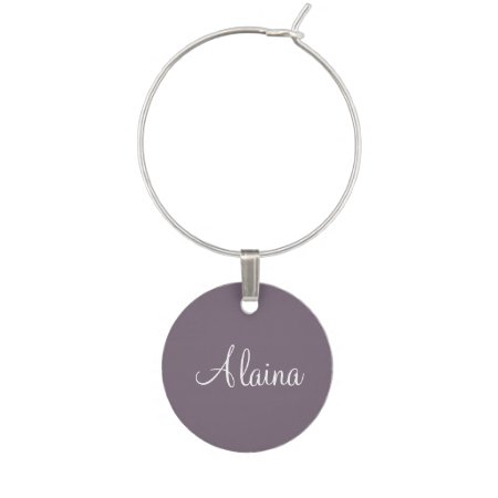 Name Old Lavender Classy Color Matching Wine Charm