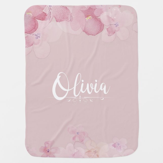 Name Olivia Baby Blanket (Front)