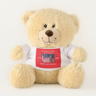 NAME ON BACK 250th Anniversary USA Patriotic Teddy Bear