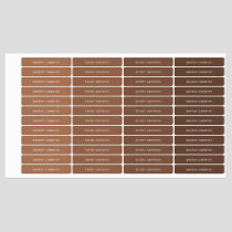 Name on Brown Adhesive Labels