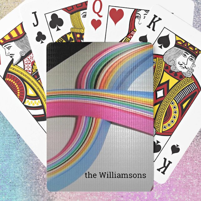 Name on Colorful Quilling Paper Design Poker Cards (Creator Uploaded)