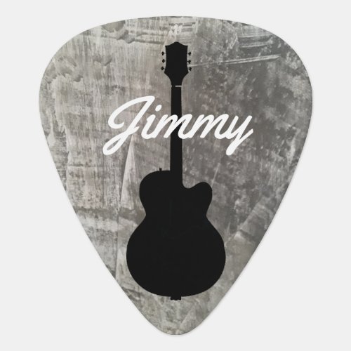 name on concrete texture cool rockpick guitar pick