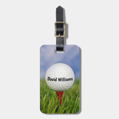 Name On Golf Ball Luggage Tag