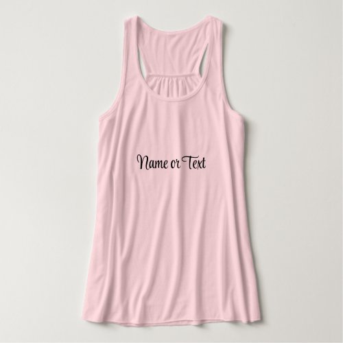 Name on Pink Womens BellaCanvas Flowy Yoga Tank Top