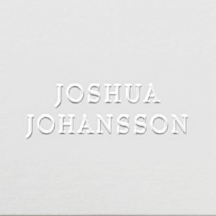 Name Only Elegant Serif Typography Custom Embosser