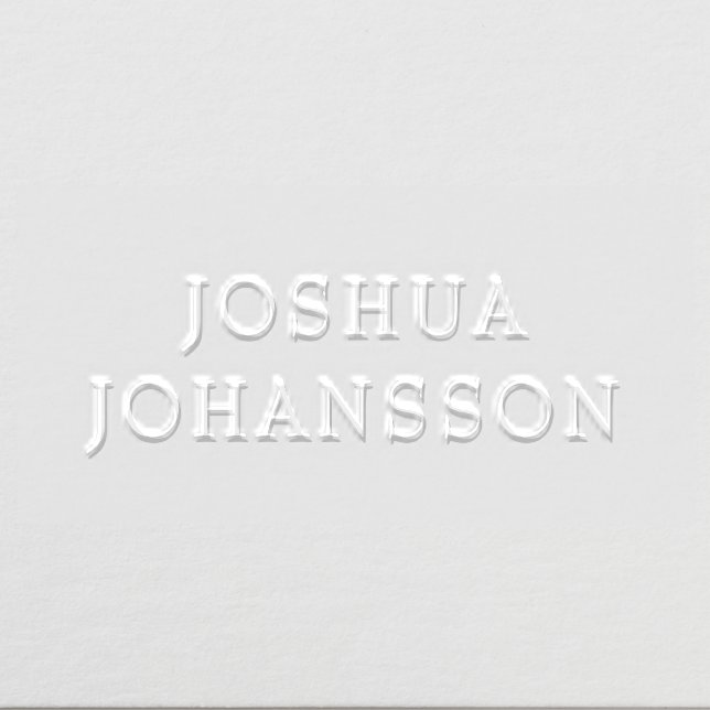 Name Only Elegant  Serif Typography Custom Embosser (Design)