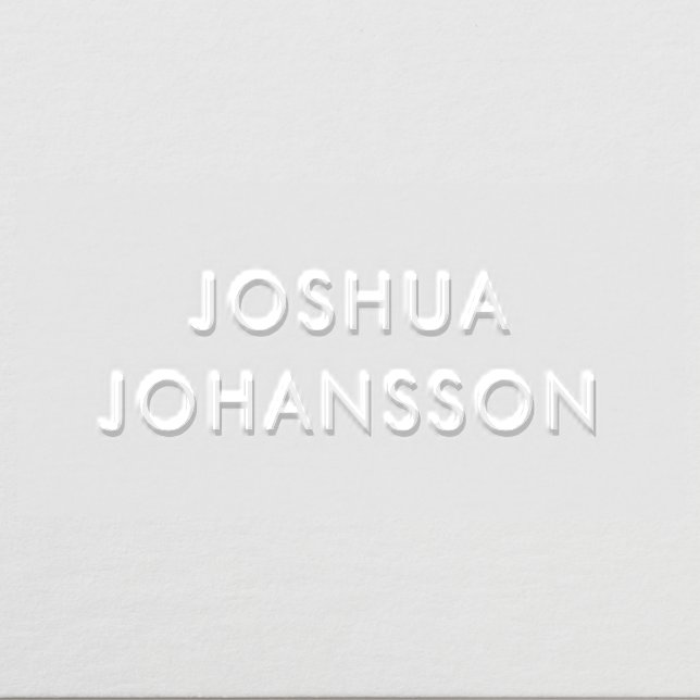 Name Only Minimalist Modern Custom Embosser (Design)