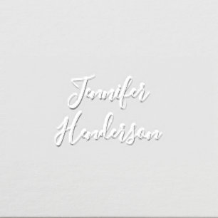 Name Only Signature Elegant Script Calligraphy Embosser