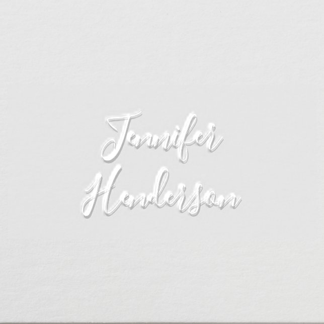 Name Only Signature Elegant Script Calligraphy Embosser (Design)